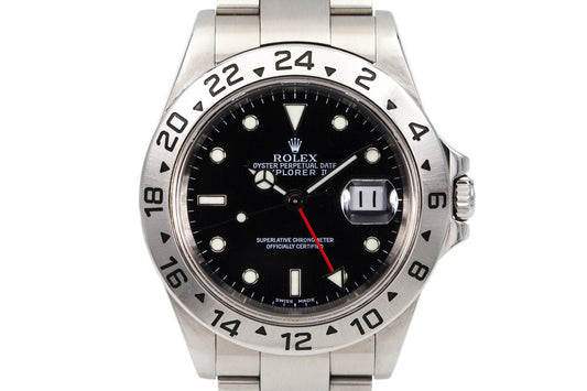 2002 Rolex Explorer II 16570 Black Dial