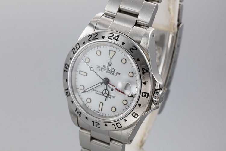 1991 Rolex Explorer II 16570 White Dial with Service Papers