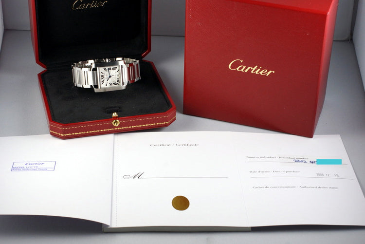 2008 Cartier Tank Francaise 2302 with Box and Papers
