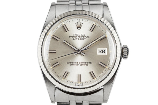 1970 Rolex DayJust 1601 Silver "Wideboy" Dial