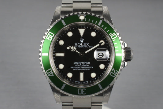 2004 Rolex Green Submariner 16610T