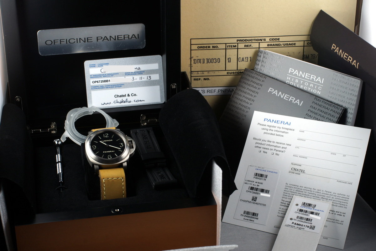 HQ Milton 2011 Panerai PAM 176 with Box and Papers Inventory