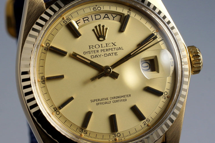 1977 Rolex YG Day Date 1803 Matte Champagne Dial