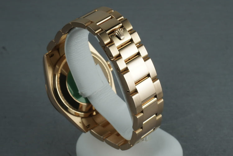 2000 President Rose Gold 118205 smooth bezel Oyster bracelet