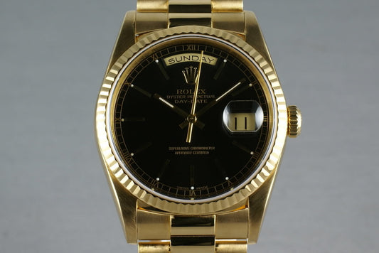 President 18238 Black dial with box and papers