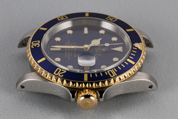 2000 Rolex Two-Tone Submariner 16613 Blue Dial