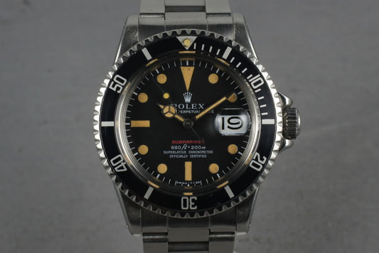1971 Rolex Red Submariner 1680 Mark 4 with Orange Colored Lume