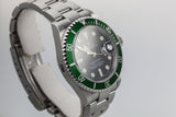 2007 Rolex Green Submariner 16610LV with Box and Papers