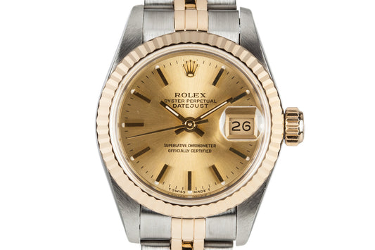 1991 Rolex Ladies Two Tone DateJust 69173 with Box and Papers