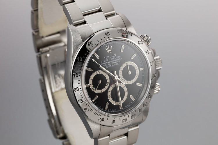 1998 Rolex Zenith Daytona 16520 Black Dial with Box and Papers