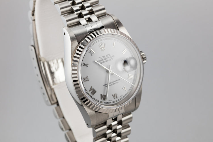 1990 Rolex DateJust 16234 with White Roman Dial
