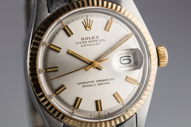 1972 Rolex Two-Tone DateJust 1601 with Silver Sigma "Wide Boy" Dial