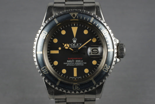 1972 Rolex RED Submariner 1680 Mark 6 Dial with Box and Papers