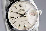 1957 Rolex OysterDate 6494 White SWISS Only Dial with Roulette Date Wheel