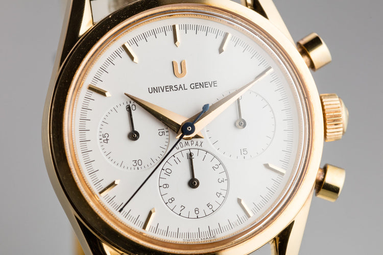 1992 Universal Geneve Compax 18K 484.440 with Box and Papers