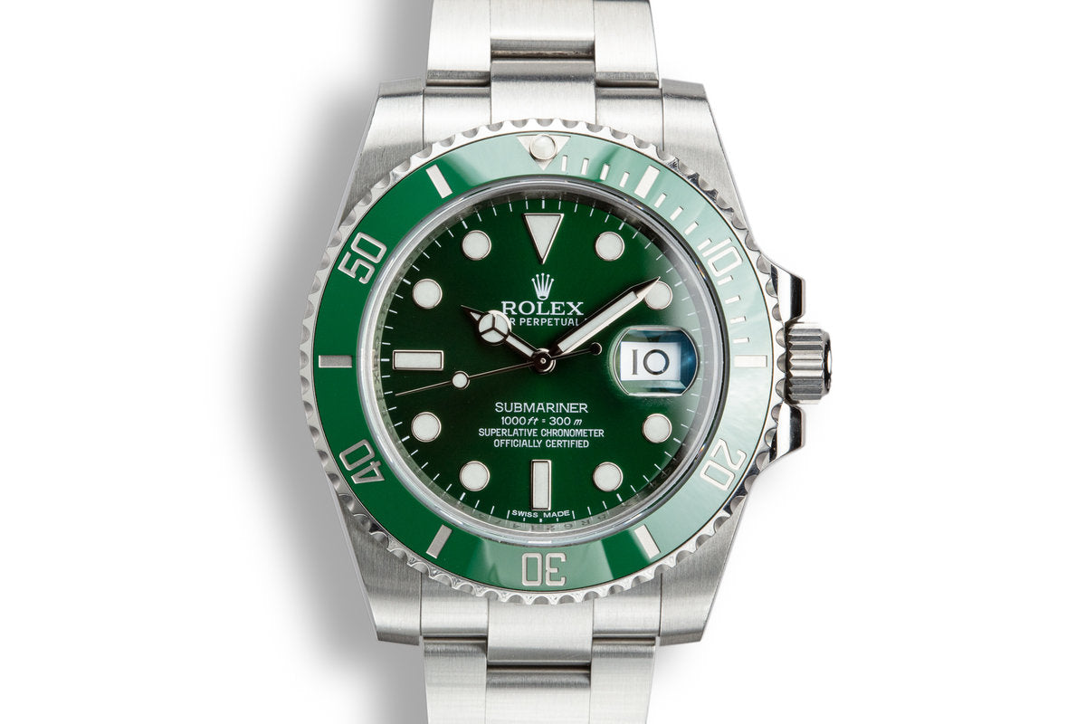 HQ Milton - 2016 Rolex Green Submariner 116610LV Hulk with Box