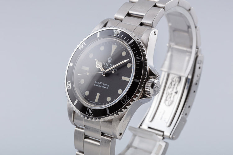 1972 Vintage Rolex Submariner 5513 Serif Dial with Service Papers