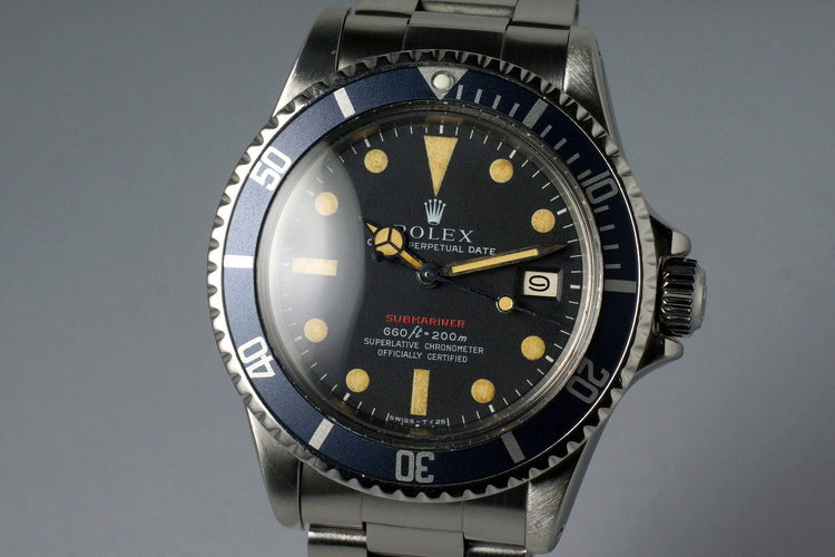 1970 Rolex Red Submariner 1680 Mark IV Dial with Box and RSC Papers