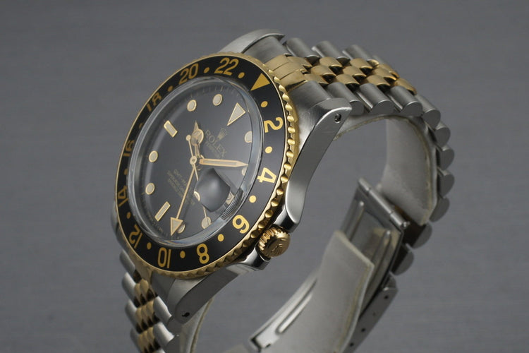 Rolex GMT Two Tone 16753 with Black Dial