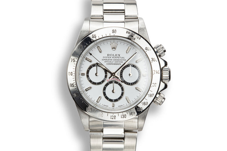 1991 Rolex Zenith Daytona 16520 White Dial with Inverted 6 Dial