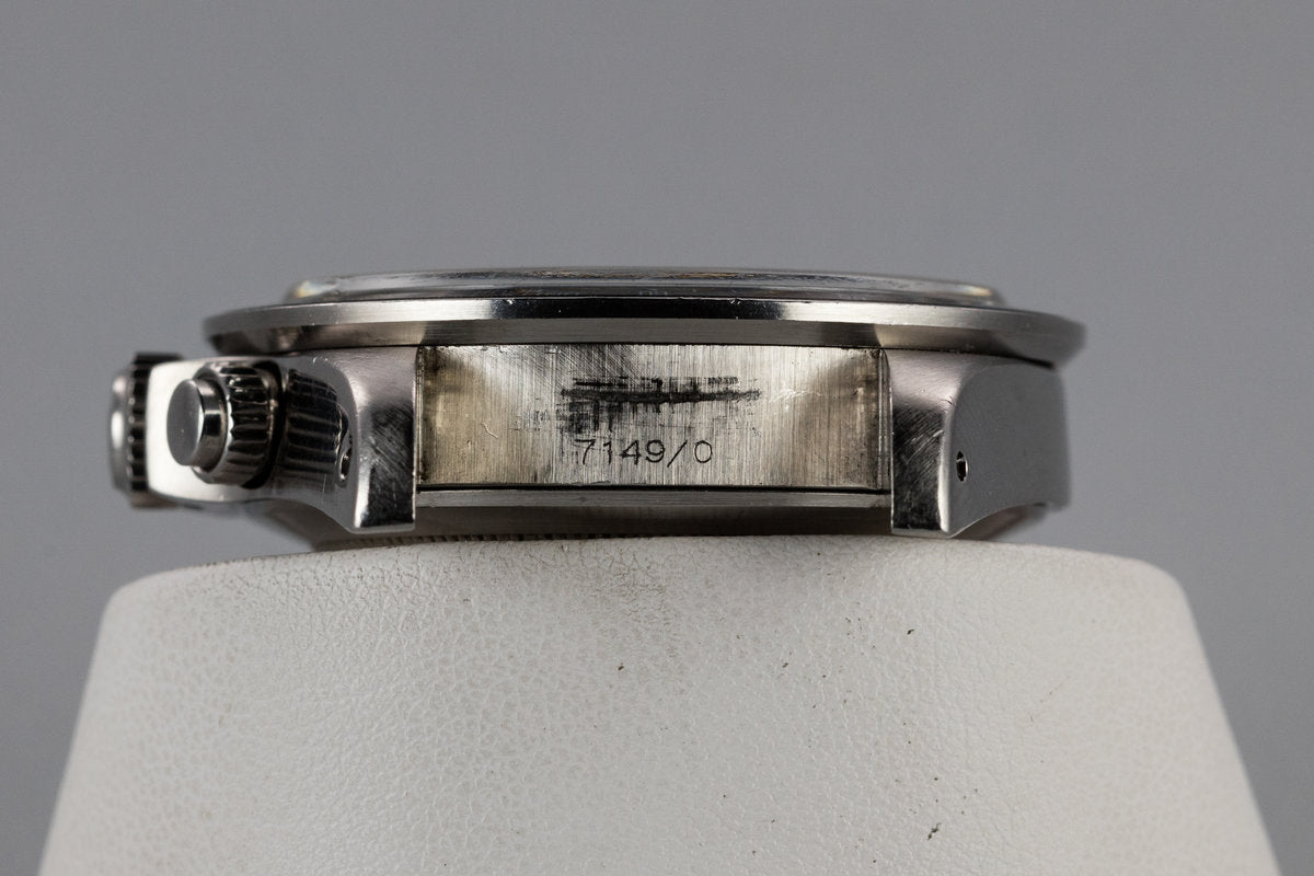 Tudor 7149/0 — Black and Grey Dial. · Photo: HQ Milton · © HQ Milton, used with permission · Source: https://hqmilton.com/products/1974-tudor-monte-carlo-7149-0-grey-dial