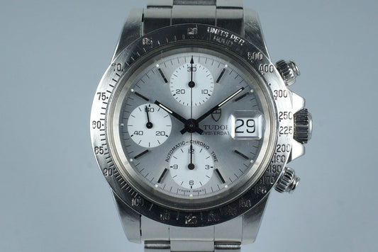 1993 Tudor Chronograph Big Block 79180 Silver Dial