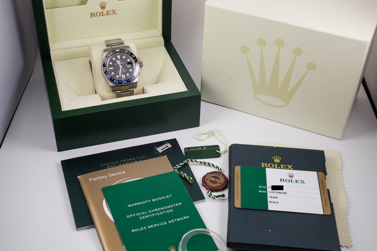 2016 Rolex GMT II 116710BLNR with Box and Papers
