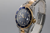 1997 Rolex Two-Tone Submariner 16613 Blue Dial with Box and Papers