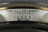 1997 Rolex 18K/Steel Datejust  16233 Champagne Roman Dial