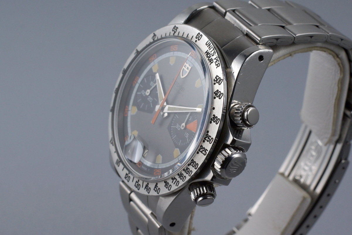 Tudor 7032/0 — Grey Home Plate Dial. · Photo: HQ Milton · © HQ Milton, used with permission · Source: https://hqmilton.com/products/1971-tudor-monte-carlo-7032-0-home-plate-dial-1
