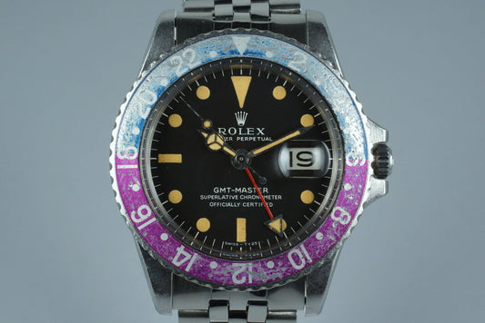 1967 Rolex GMT 1675 Mark I Dial with Fuchsia Bezel