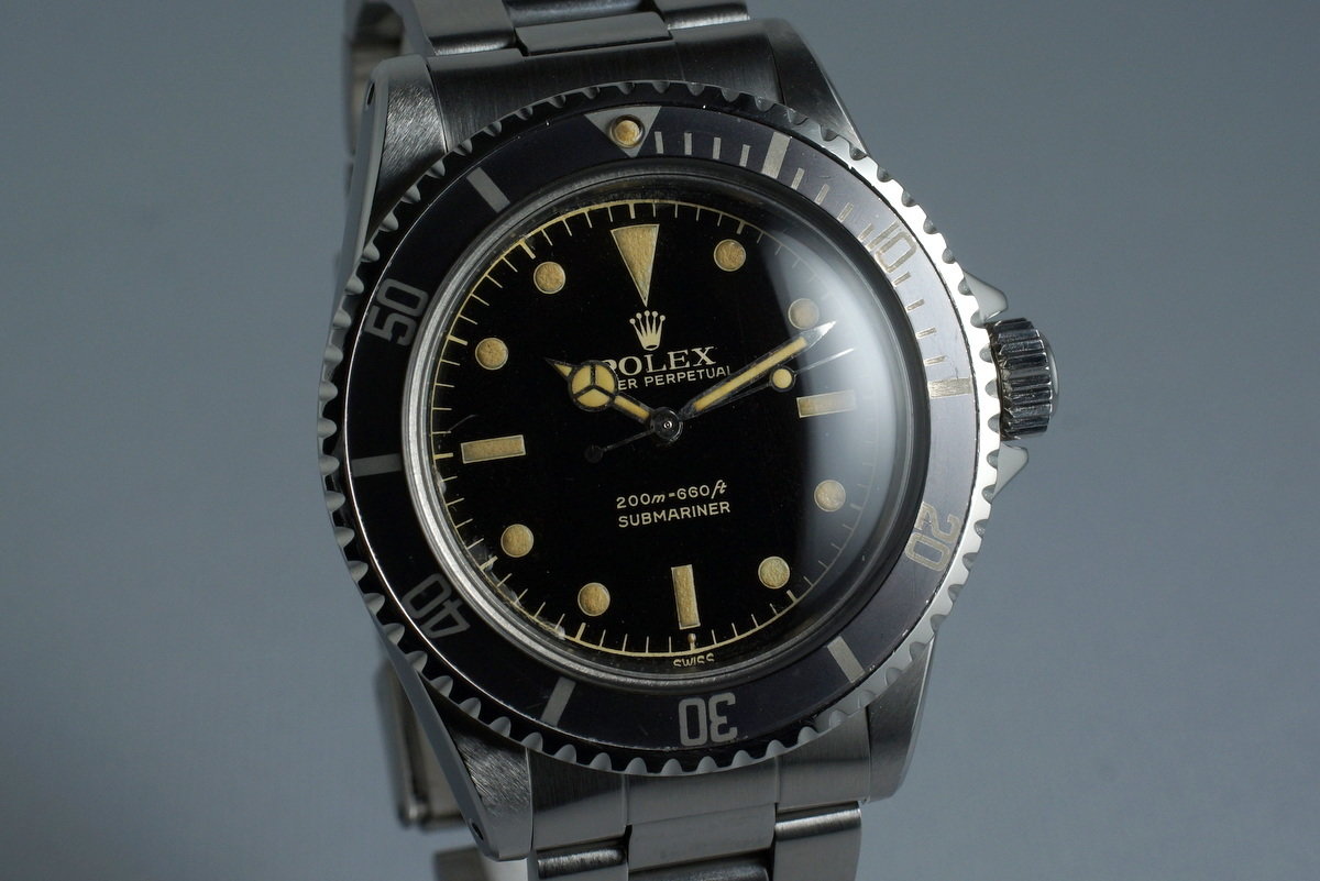 HQ Milton 1963 Rolex Submariner 5513 PCG Gilt Chapter Ring Dial