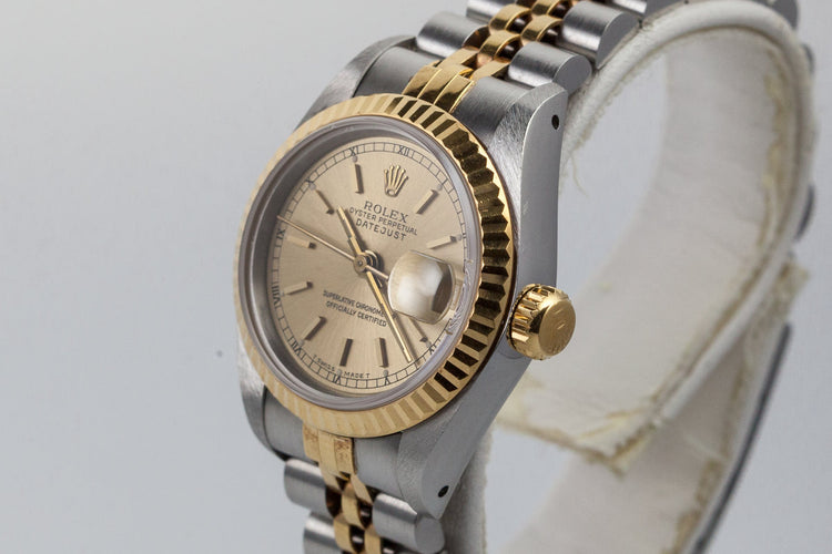 1990 Rolex Ladies Two Tone DateJust 69173 with Box and Papers