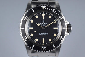 1984 Rolex Submariner 5513 Mark V Maxi Dial with Box and Papers