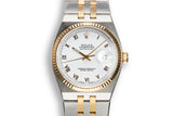 1991 Rolex Two Tone OysterQuartz DateJust 17013 with White Roman Numeral Dial