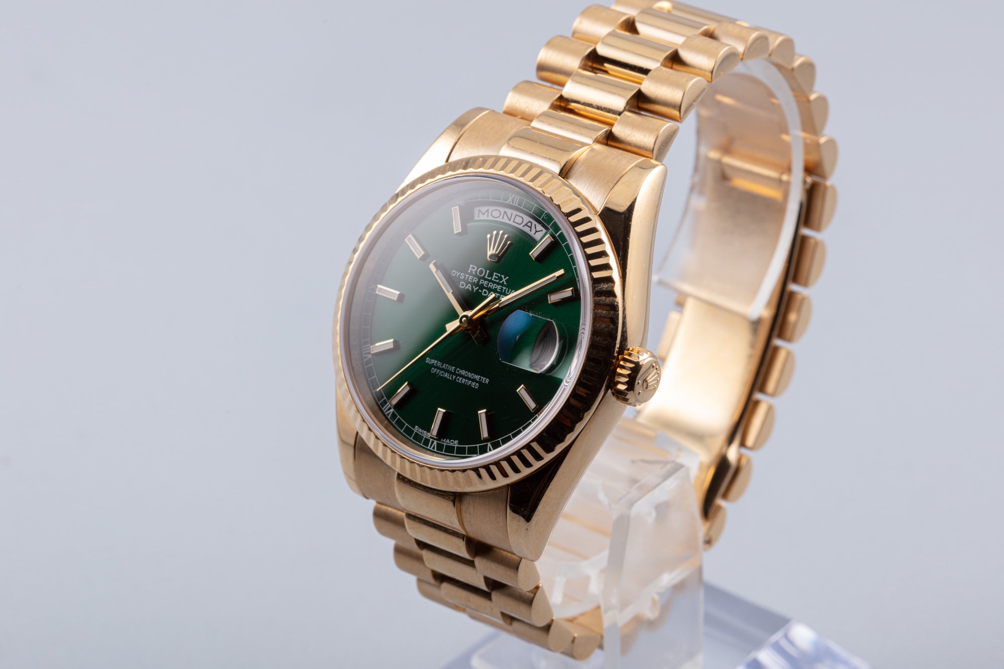HQ Milton - 2018 Rolex Day-Date 118238 Green Dial Box, Card