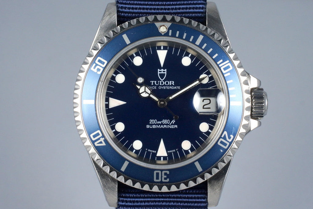 1995 Tudor Blue Submariner 79190 with Box and Papers