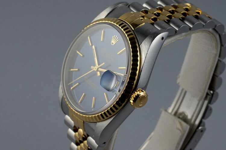 1989 Rolex Two Tone DateJust 16233 Blue Dial