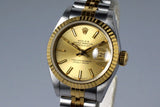 1989 Rolex Ladies Two Tone DateJust 69173 Champagne Dial with Box and Papers