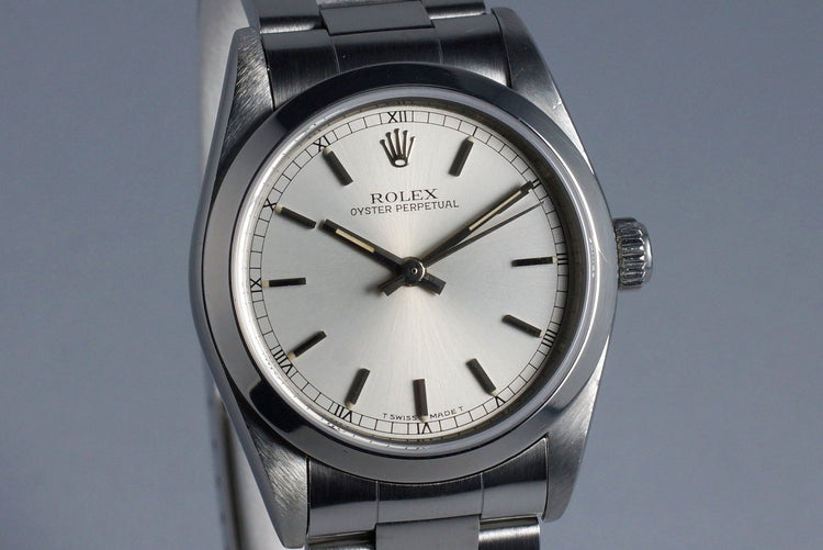 1995 Rolex MidSize Oyster Perpetual 67480 Silver Dial