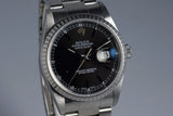 2002 Rolex DateJust 16220 Black Dial with Box and Papers