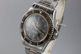 1963 Rolex Pointed Crown Guard Case Submariner 5513 with Silver Depth Rating Gilt Exclamation Dial