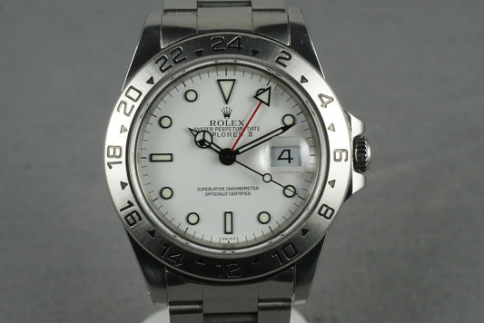 1999 Rolex Explorer II 16570 White Dial