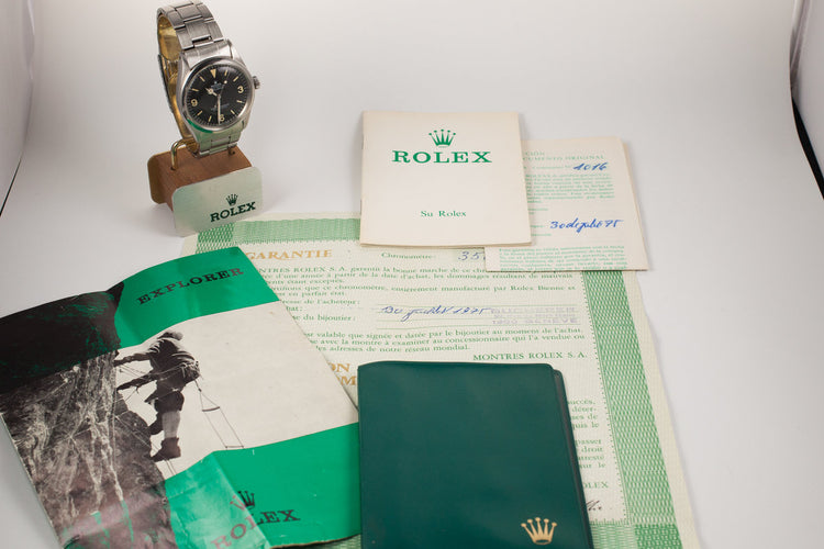 1972 Rolex Explorer I 1016 with Original Papers from BUCHERER