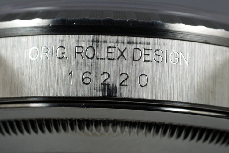 2002 Rolex DateJust 16220 Black Dial