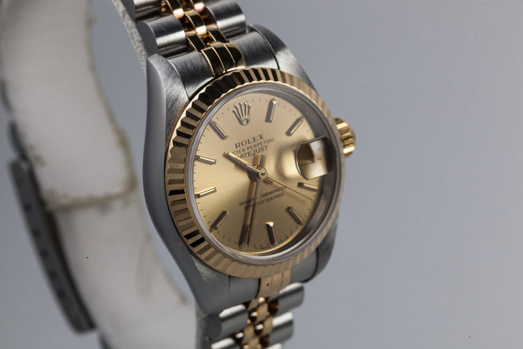 1993 Rolex Ladies Two Tone DateJust 69173 with Box and Papers