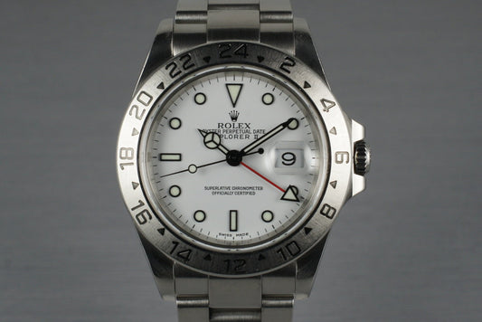 2000 Rolex Explorer II 16570 White Dial with Box and Papers