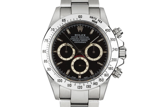 1999 Rolex Zenith Daytona 16520 Black Dial with Box and Papers
