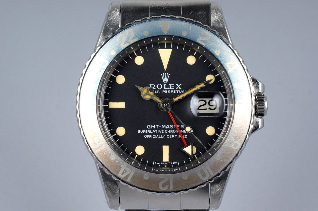 1970 Rolex GMT 1675 Mark I Dial with Box and Double Punched Papers