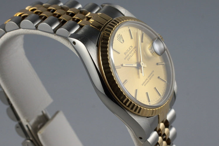 1991 Rolex MidSize Two Tone DateJust 68273 with Box and Papers